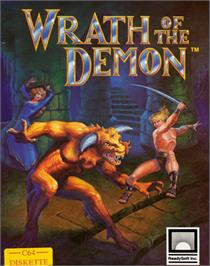 Box cover for Wrath of the Demon on the Commodore 64.