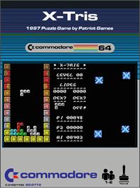 Box cover for X-tris on the Commodore 64.