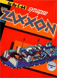 Box cover for Zaxxon on the Commodore 64.