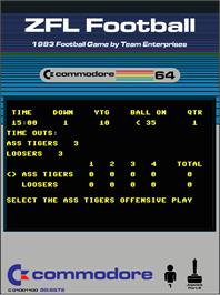 Box cover for Zfl Football on the Commodore 64.