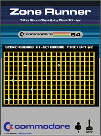 Box cover for Zone Runner on the Commodore 64.