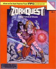 Box cover for ZorkQuest: The Crystal of Doom on the Commodore 64.
