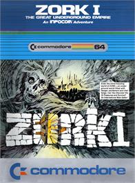 Box cover for Zork 1 - The Great Underground Empire on the Commodore 64.