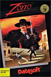 Box cover for Zorro on the Commodore 64.