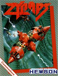 Box cover for Zynaps on the Commodore 64.