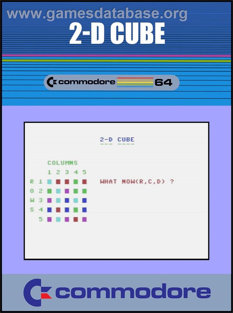 2-d Cube - Commodore 64 - Artwork - Box