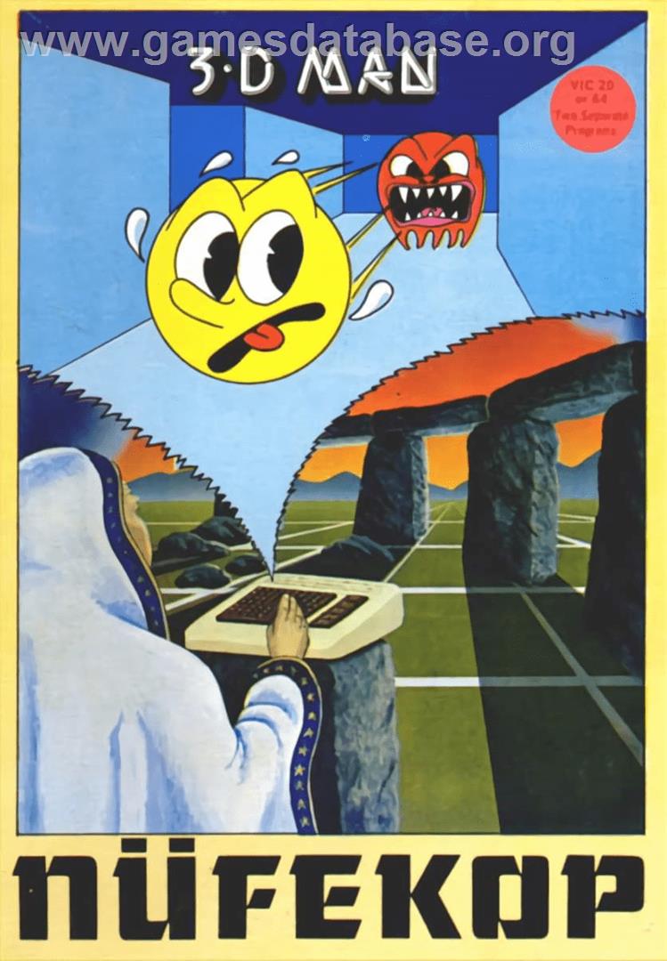 3-d Man - Commodore 64 - Artwork - Box