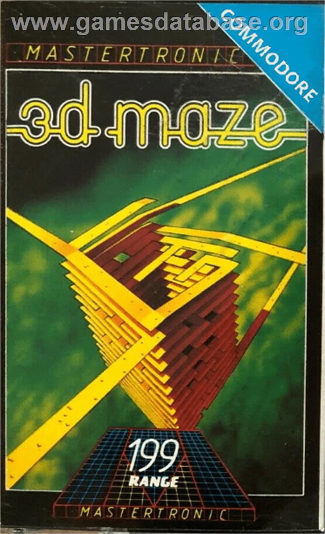 3 D Maze - Commodore 64 - Artwork - Box