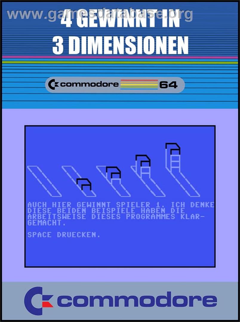 4 Gewinnt In 3 Dimensionen - Commodore 64 - Artwork - Box