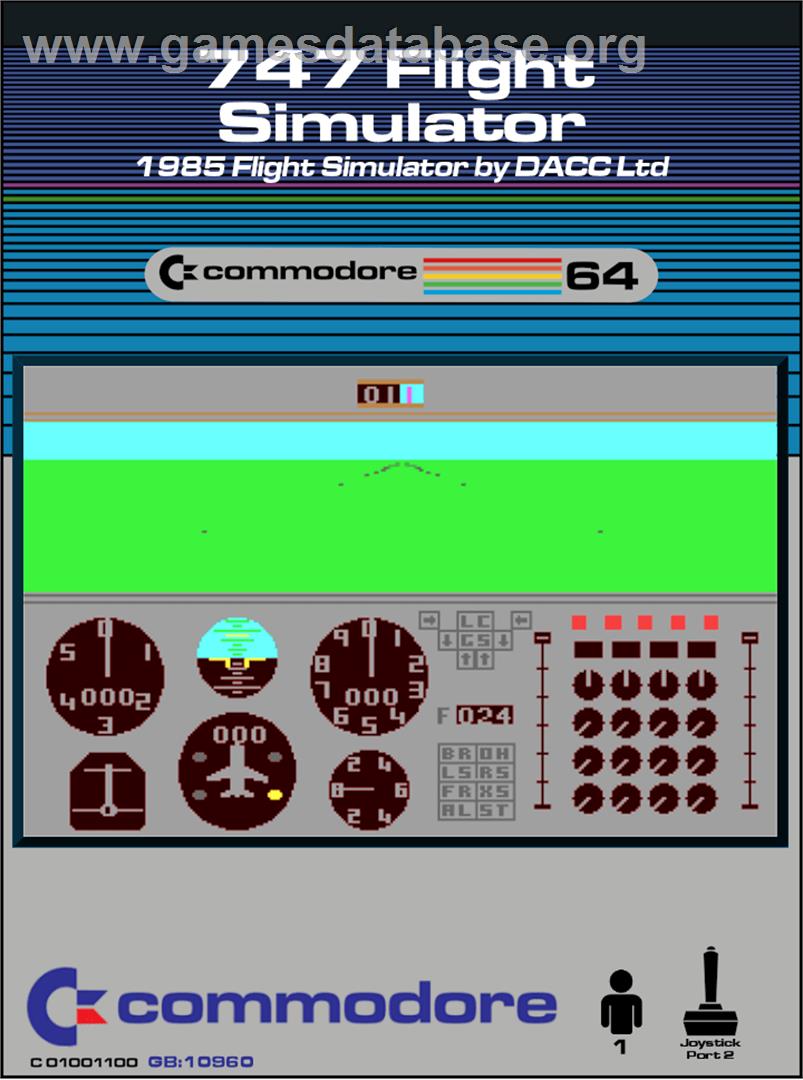 747 Flight Simulator - Commodore 64 - Artwork - Box