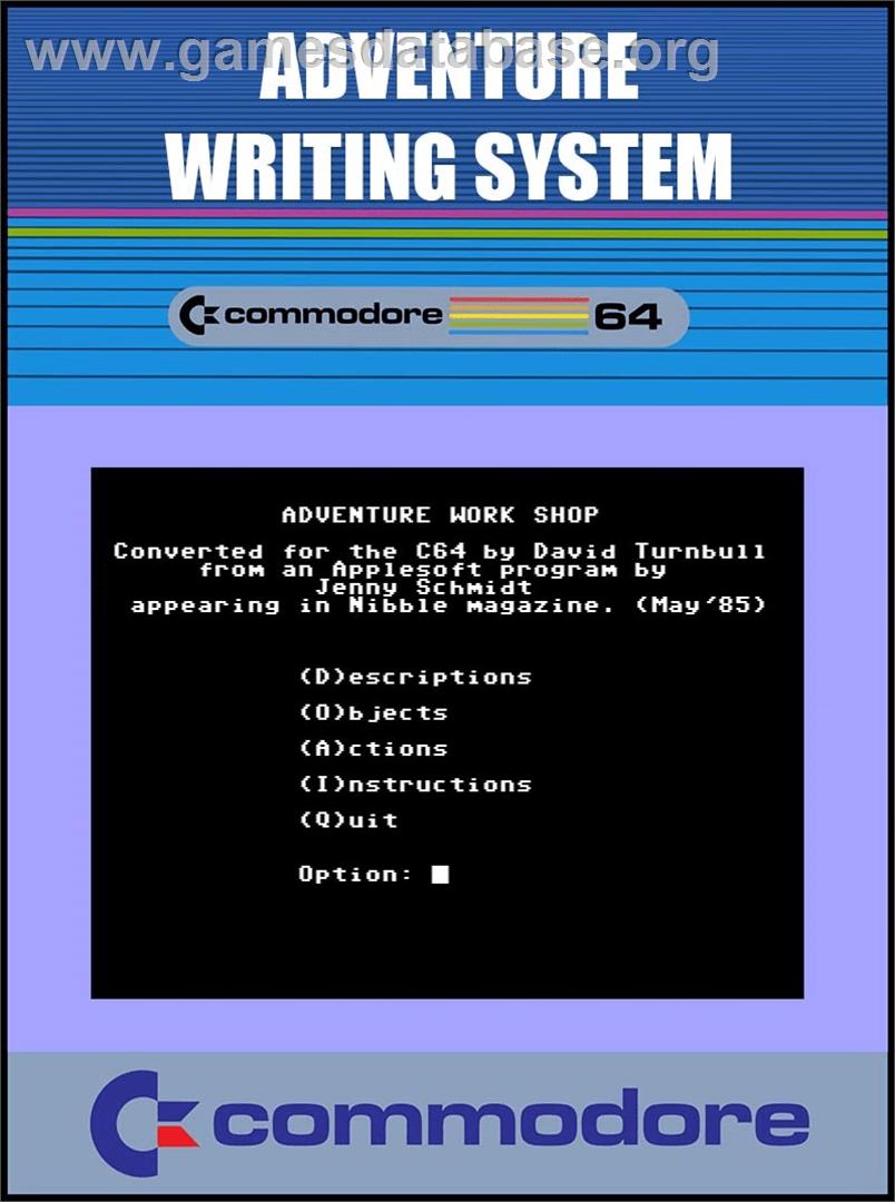 Adventure Writing System - Commodore 64 - Artwork - Box