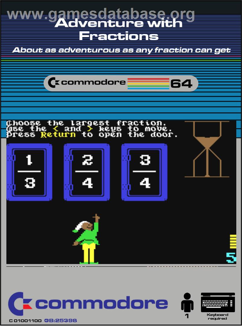 Adventures With Fractions - Commodore 64 - Artwork - Box