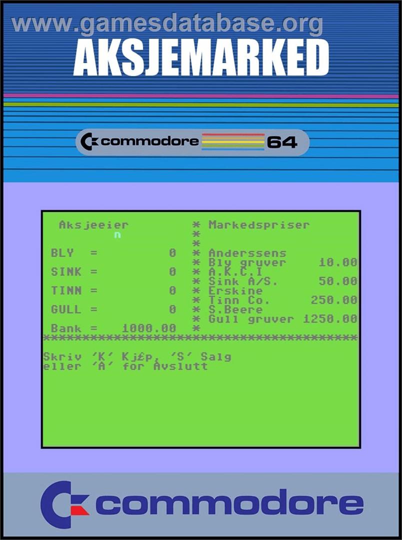 Aksjemarked - Commodore 64 - Artwork - Box