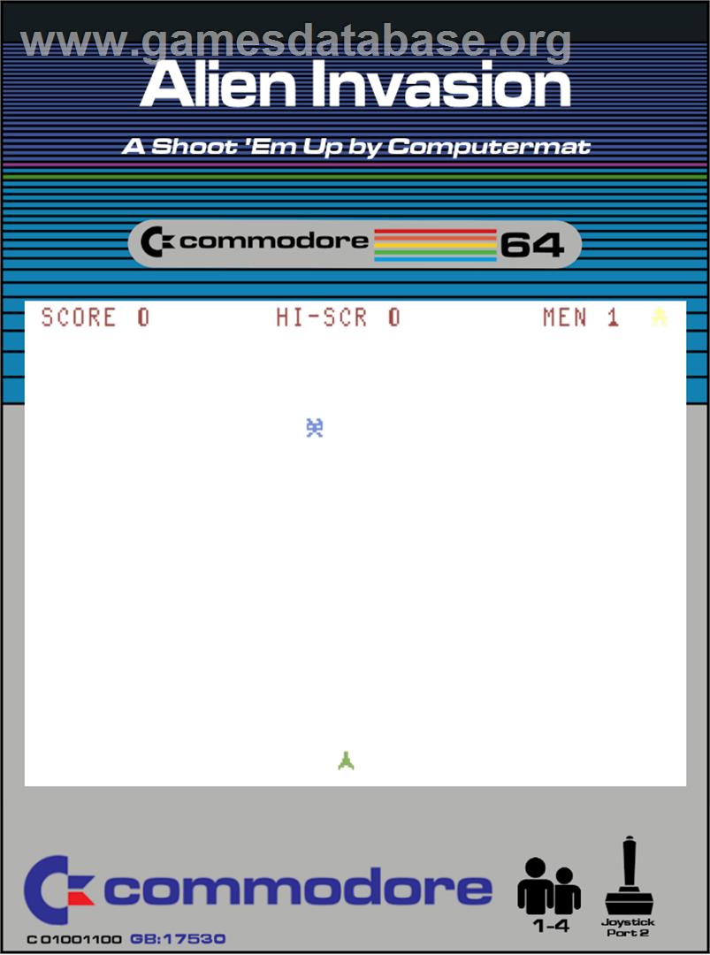 Alien Invasion (Softsmith Software) - Commodore 64 - Artwork - Box