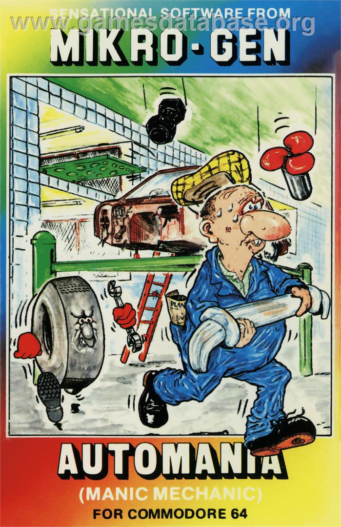 Auto Mania - Manic Mechanic - Commodore 64 - Artwork - Box