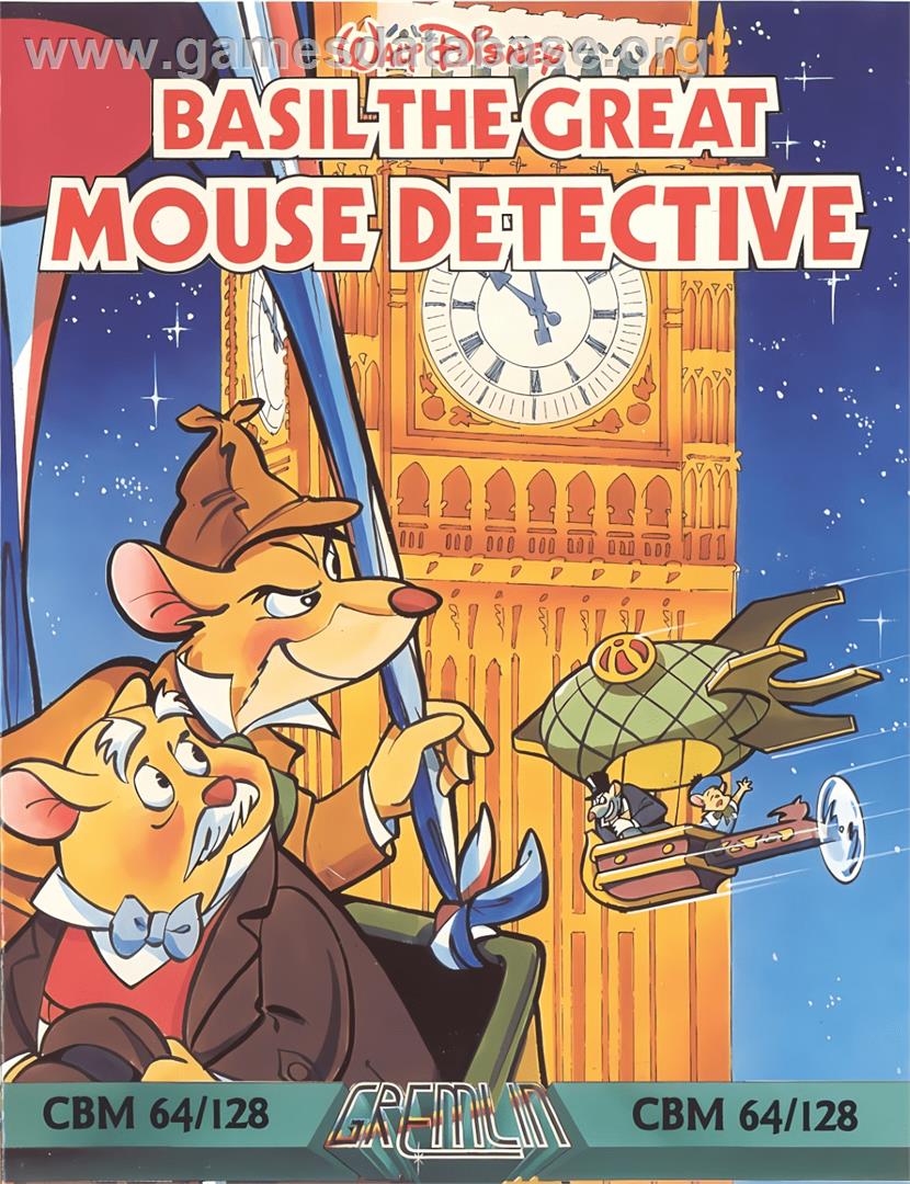 Basil The Great Mouse Detective - Commodore 64 - Artwork - Box