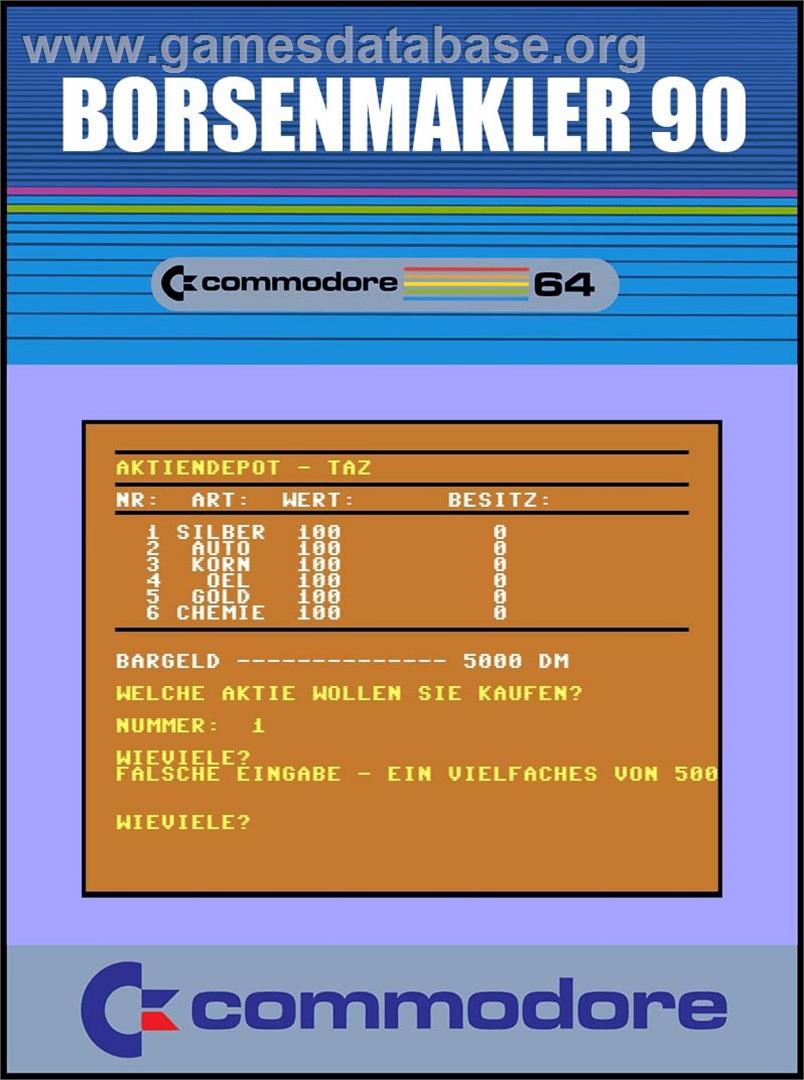Boersenmakler 90 - Commodore 64 - Artwork - Box