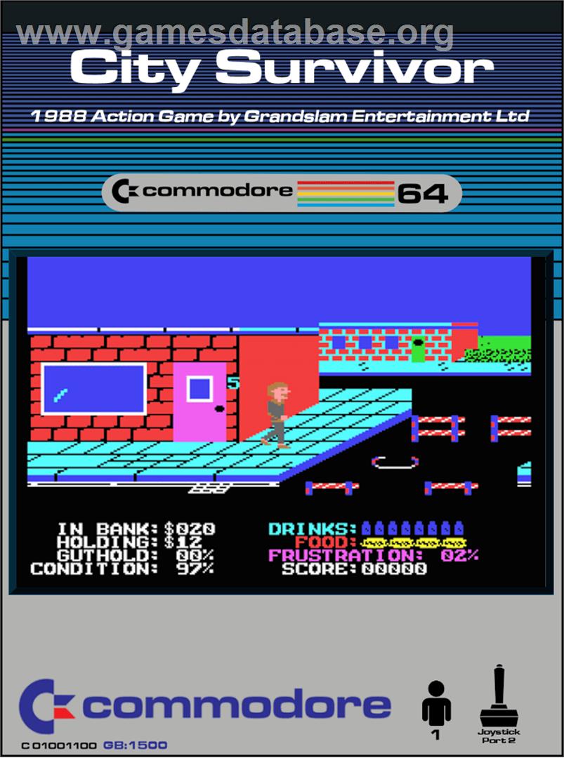 City Survivor - Commodore 64 - Artwork - Box