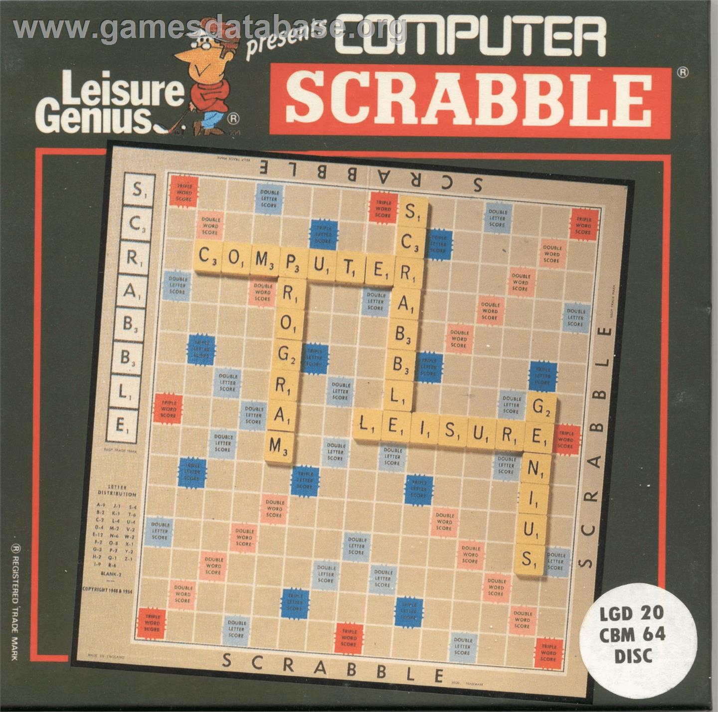 Computer Scrabble - Commodore 64 - Artwork - Box