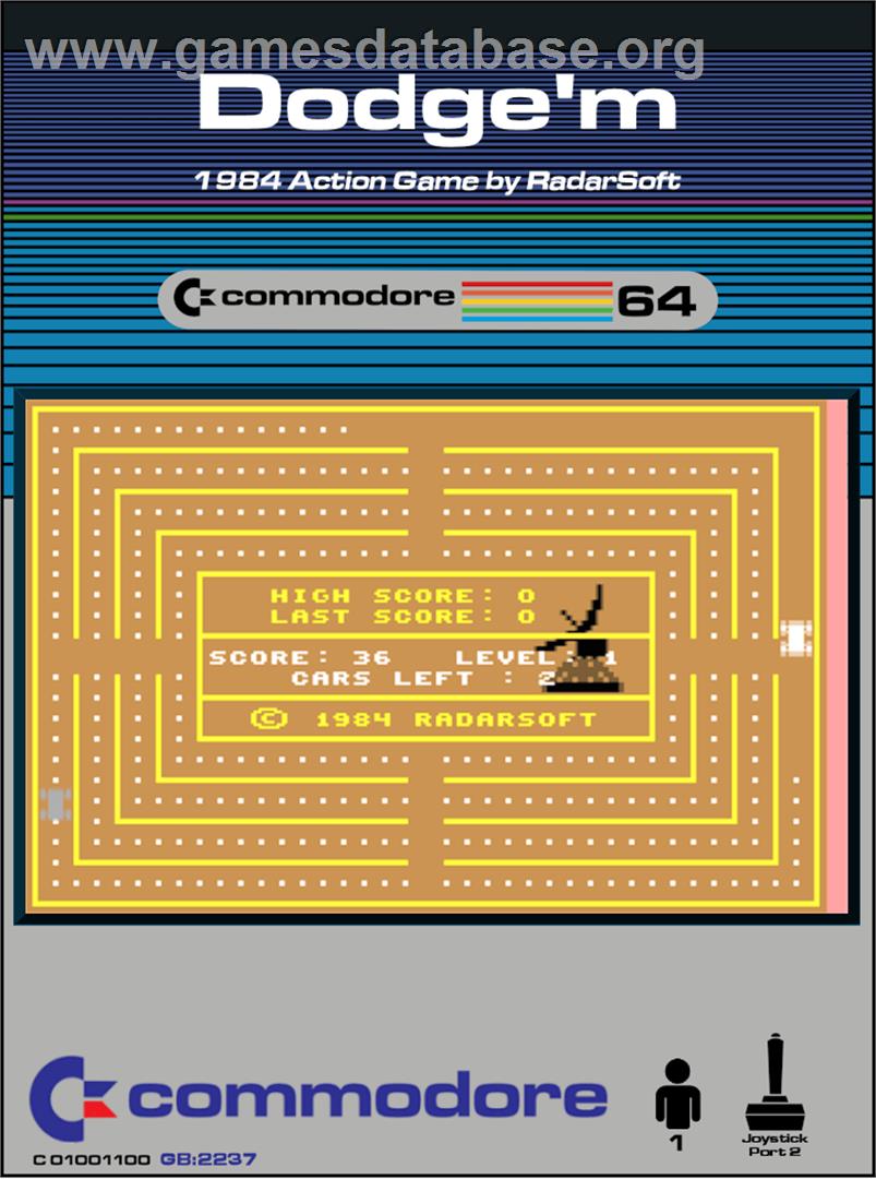 Dodge'm - Commodore 64 - Artwork - Box