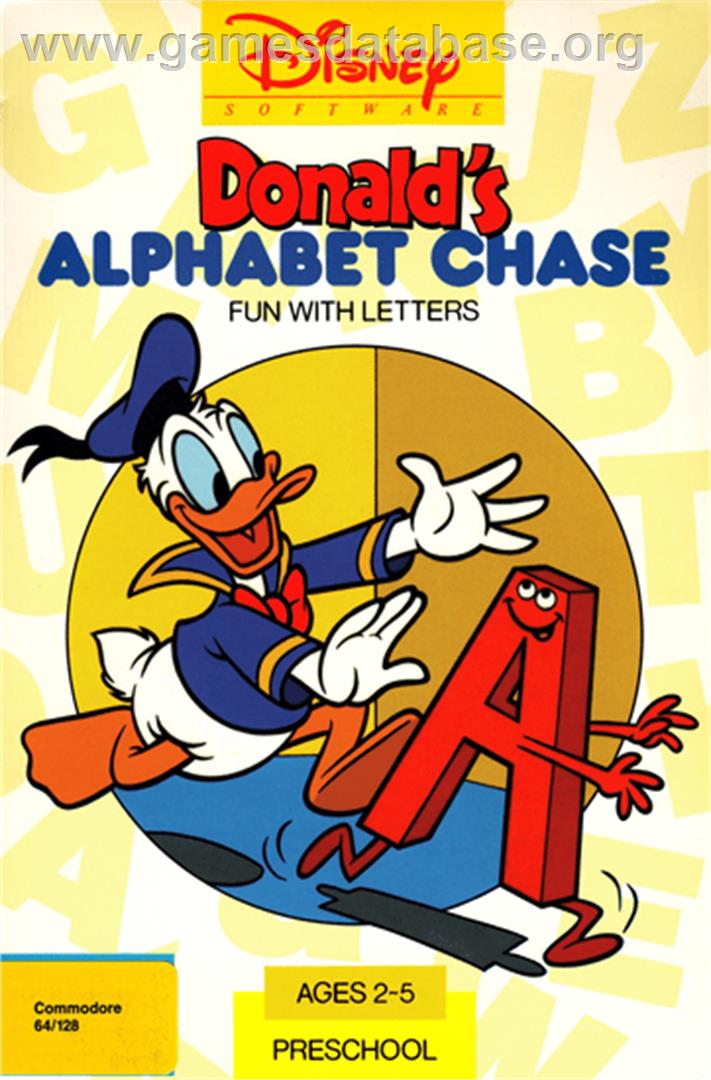 Donald's Alphabet Chase - Commodore 64 - Artwork - Box