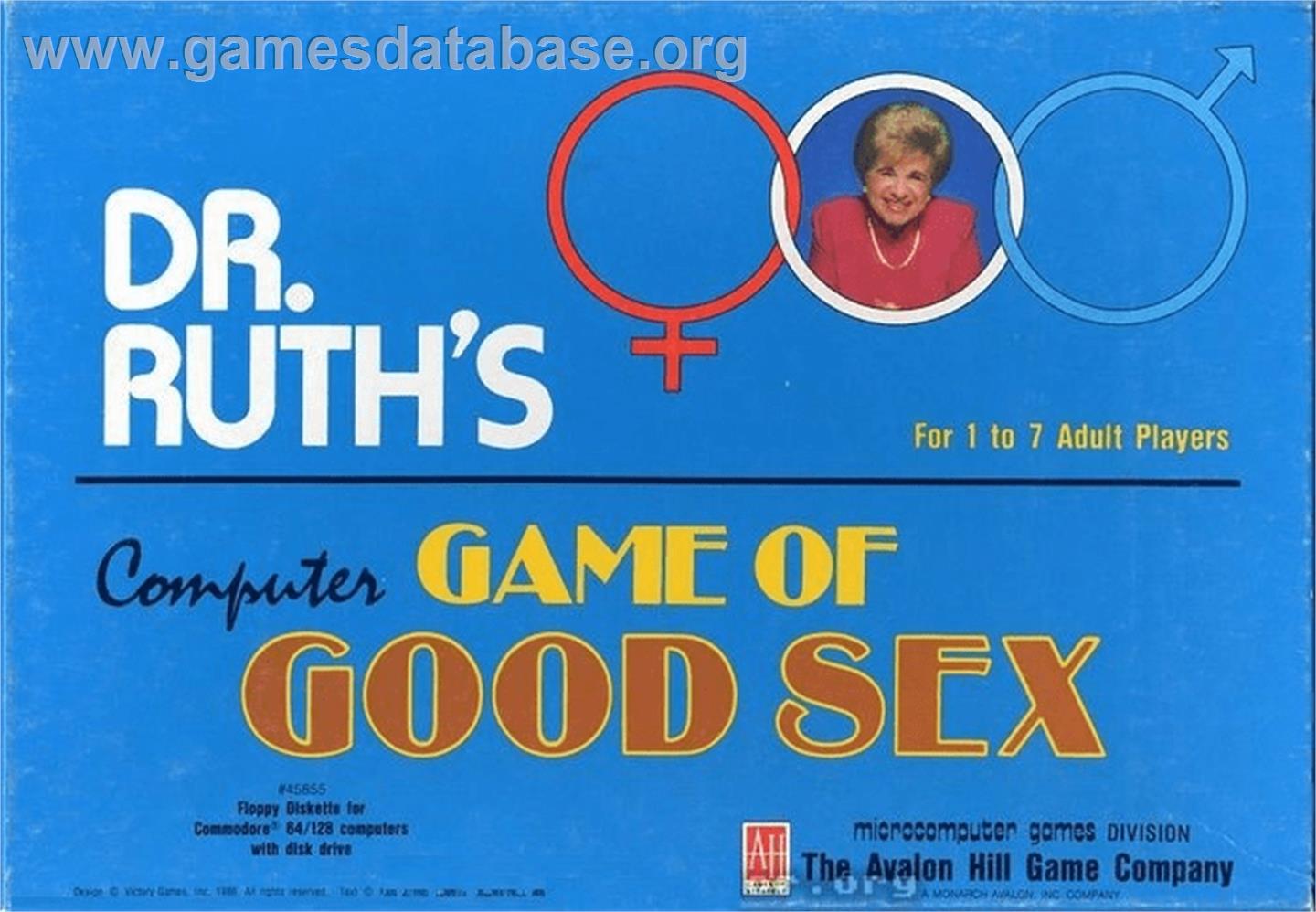 Dr. Ruth's Computer Game of Good Sex - Commodore 64 - Artwork - Box