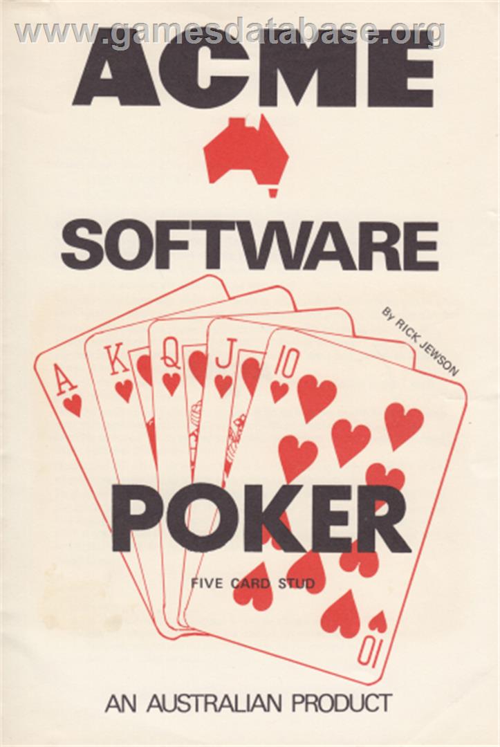 Draw Poker (ACME) - Commodore 64 - Artwork - Box