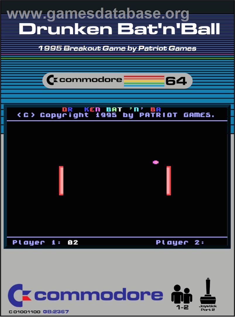 Drunken Bat'n'ball - Commodore 64 - Artwork - Box
