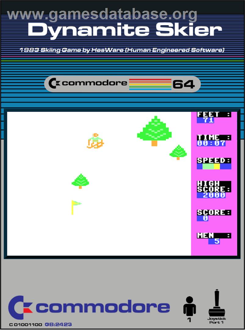 Dynamite Skier - Commodore 64 - Artwork - Box