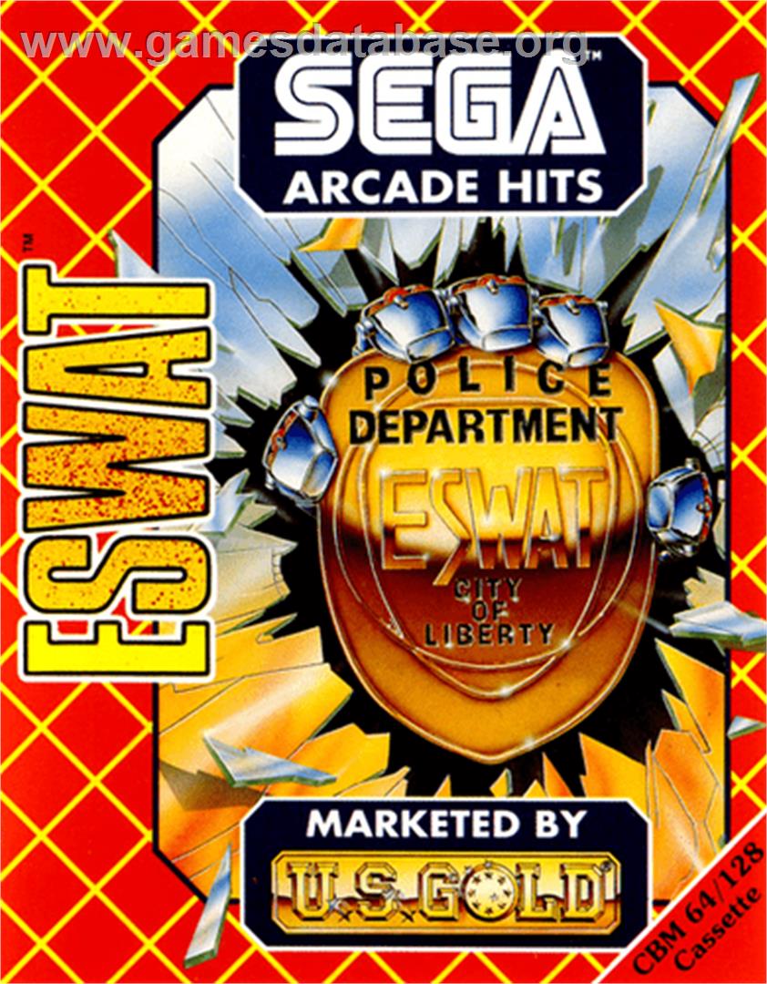 E-SWAT: Cyber Police - Commodore 64 - Artwork - Box
