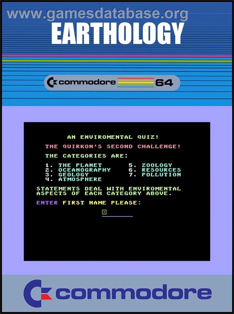 Earthology - Commodore 64 - Artwork - Box