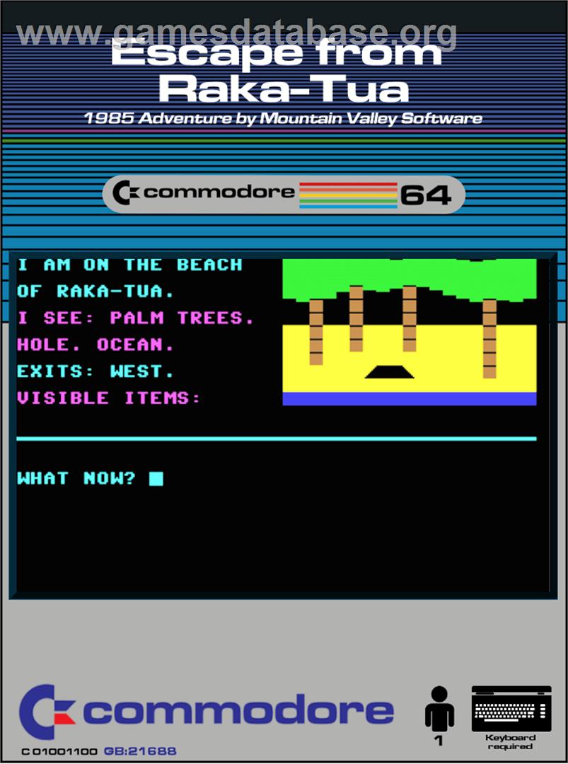 Escape From Raka-tua - Commodore 64 - Artwork - Box