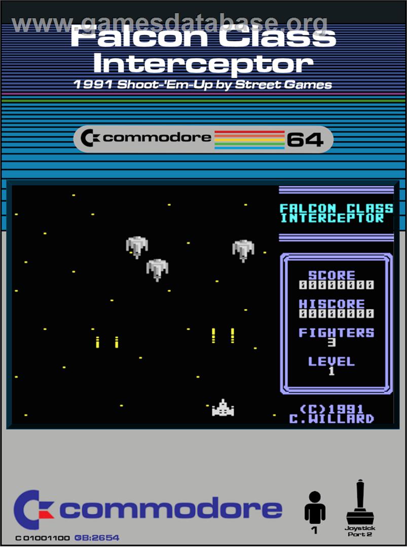 Falcon Class Interceptor - Commodore 64 - Artwork - Box