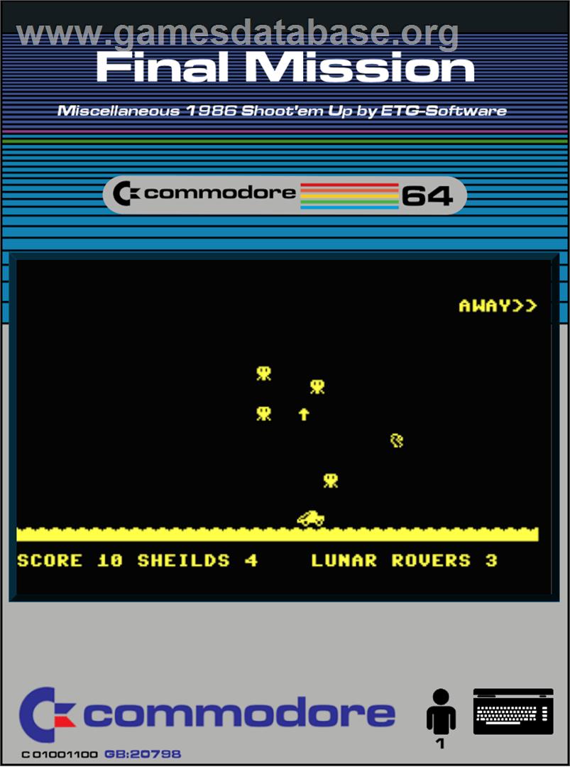 Final Mission - Commodore 64 - Artwork - Box