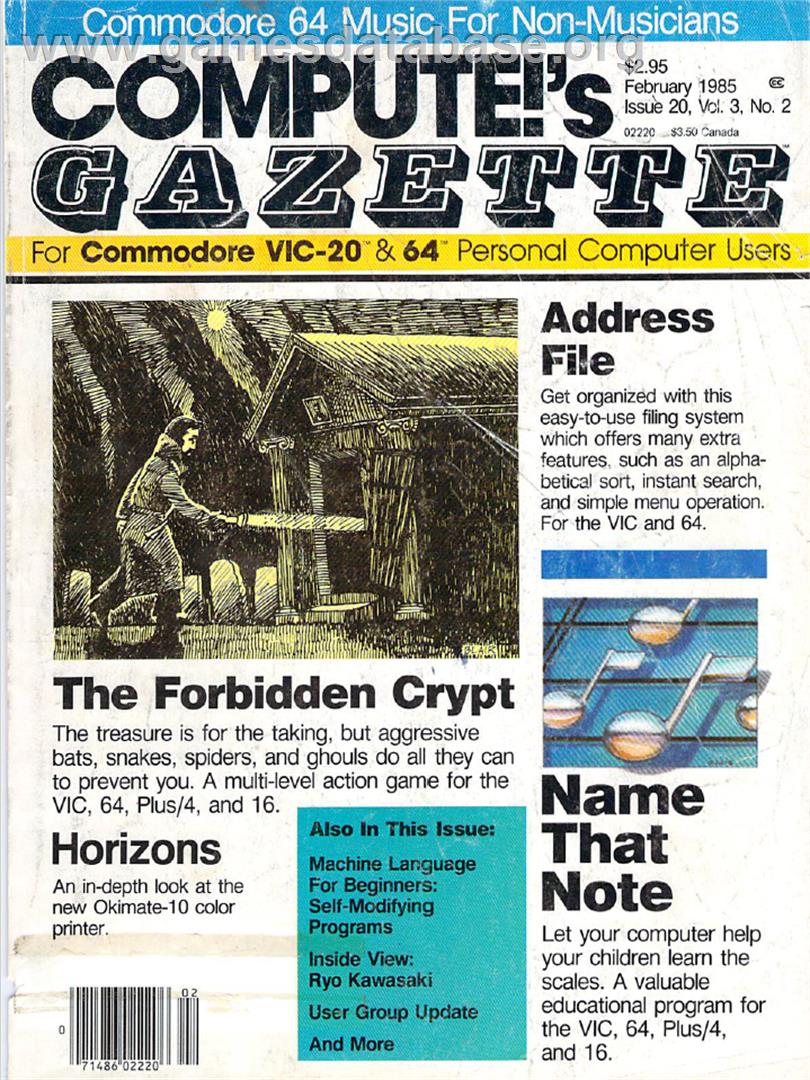 Forbidden Crypt - Commodore 64 - Artwork - Box