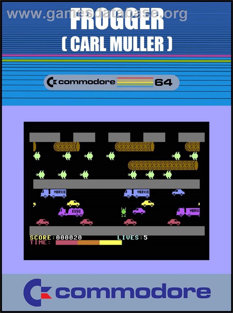 Frogger (Parker Brothers) - Commodore 64 - Artwork - Box