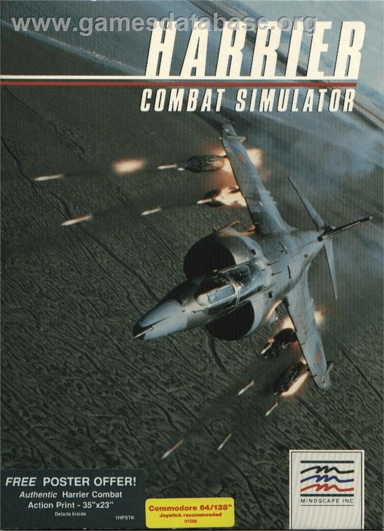 Harrier Combat Simulator - Commodore 64 - Artwork - Box