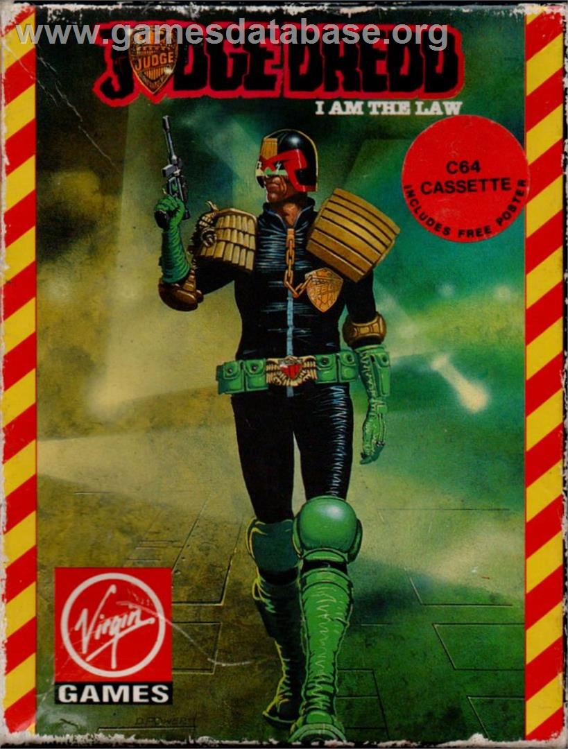 Judge Dredd (Melbourne House) - Commodore 64 - Artwork - Box