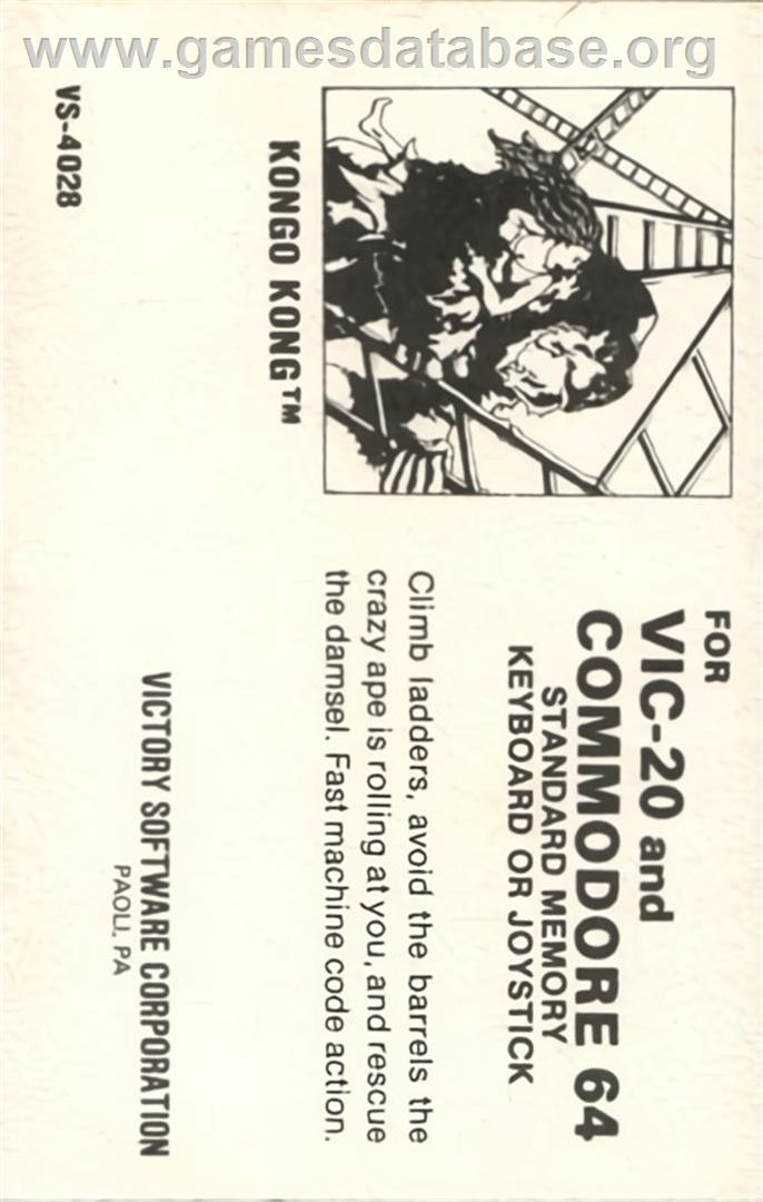 Kongo Kong - Commodore 64 - Artwork - Box