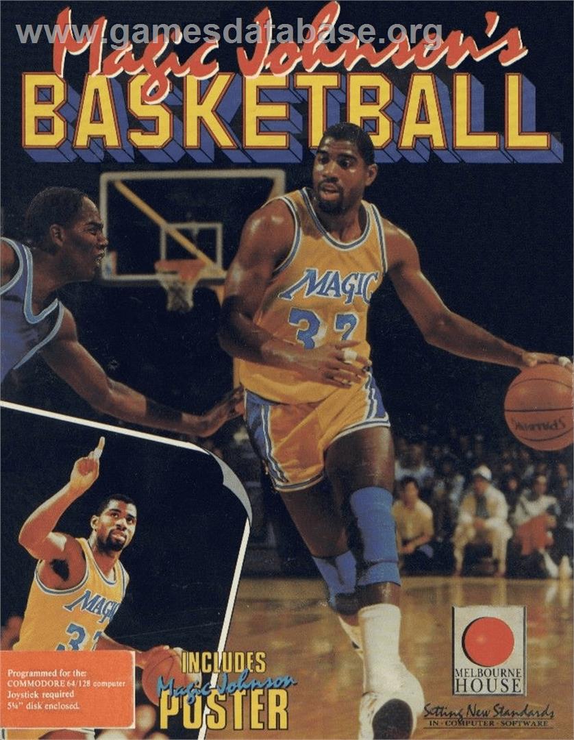 Magic Johnson's Basketball - Commodore 64 - Artwork - Box