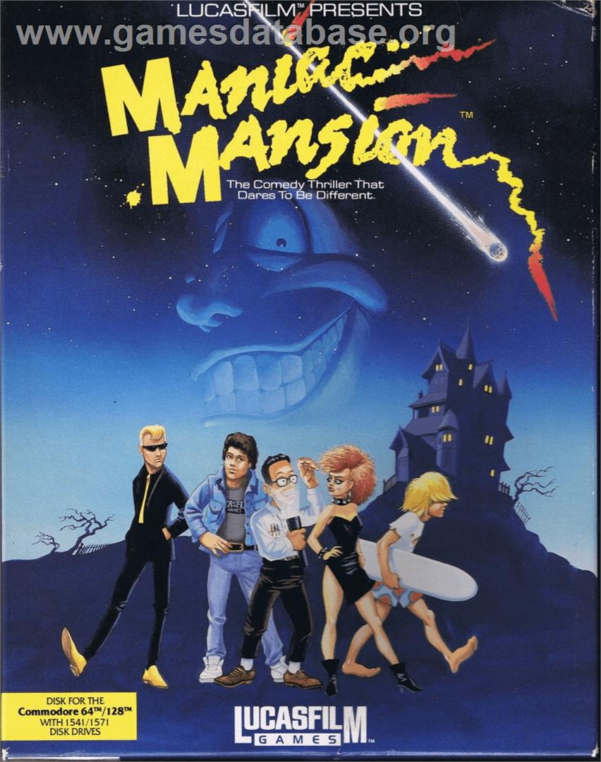 Maniac Mansion - Commodore 64 - Artwork - Box