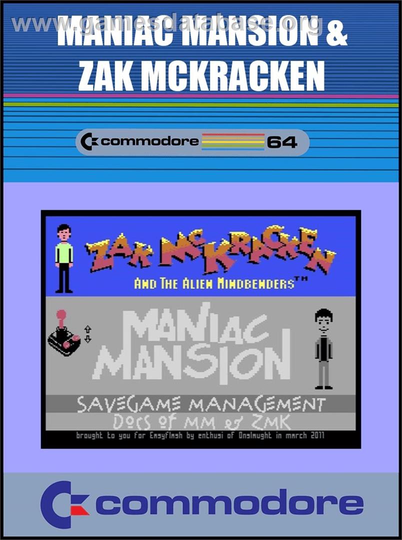 Maniac Mansion and Zak McKracken - Commodore 64 - Artwork - Box