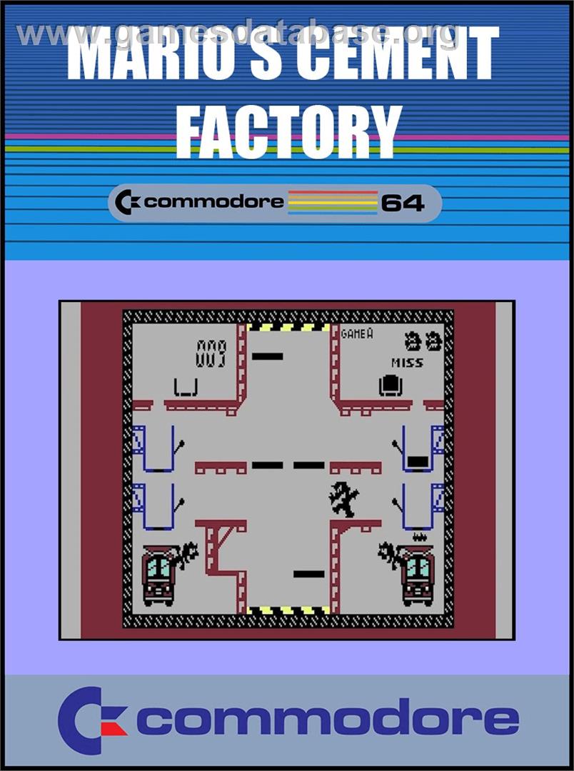 Mario's Cement Factory - Commodore 64 - Artwork - Box