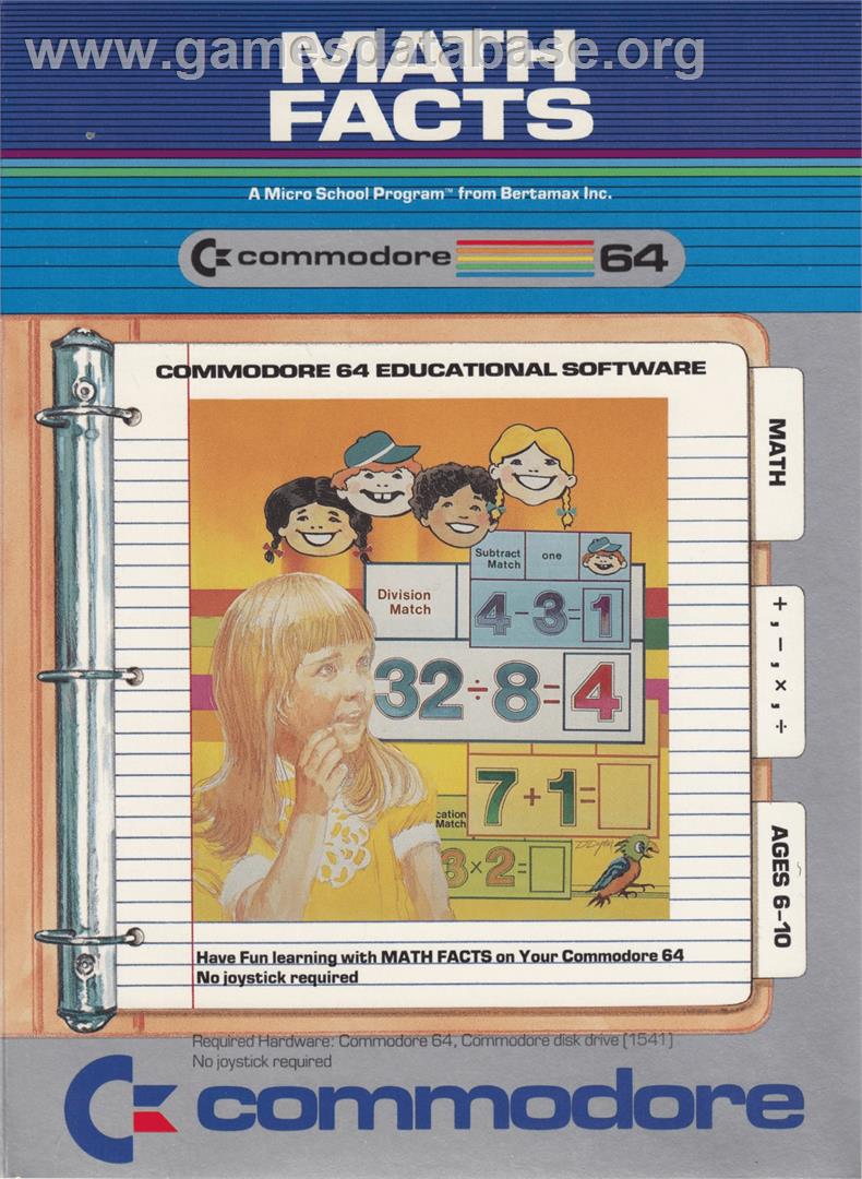 Math Facts (Loadstar) - Commodore 64 - Artwork - Box