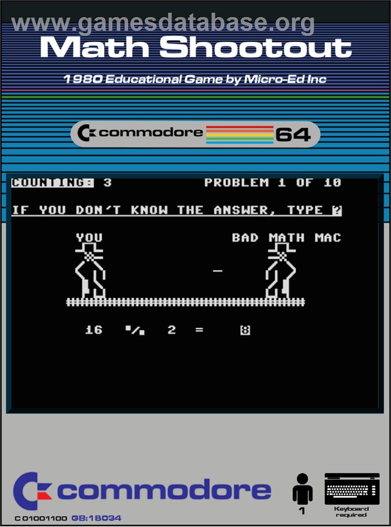 Math Shootout - Commodore 64 - Artwork - Box