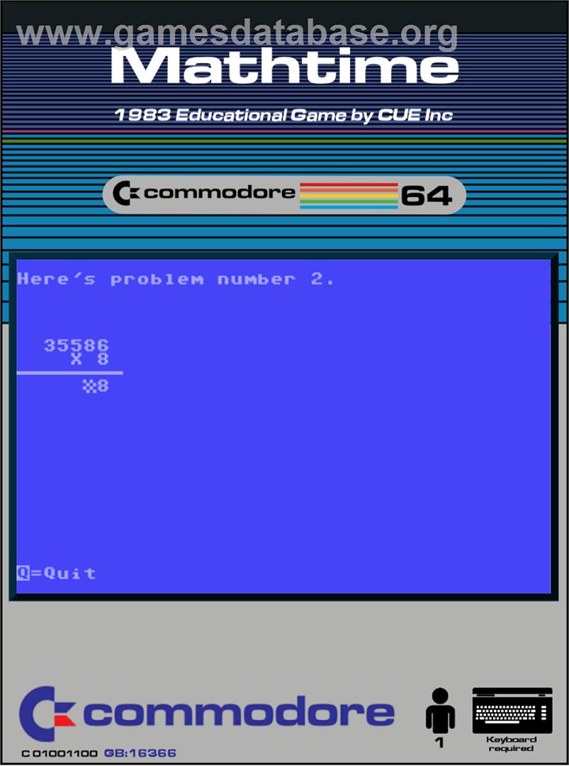 Mathtime - Commodore 64 - Artwork - Box