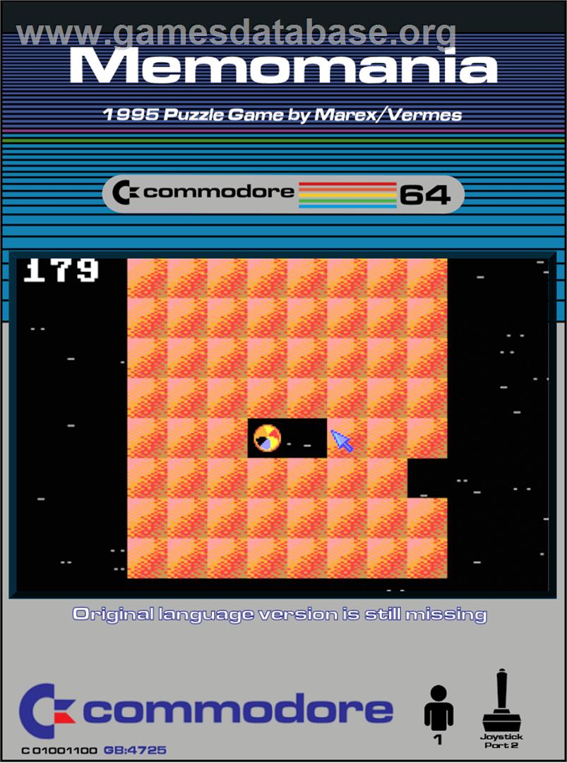 Memomania - Commodore 64 - Artwork - Box