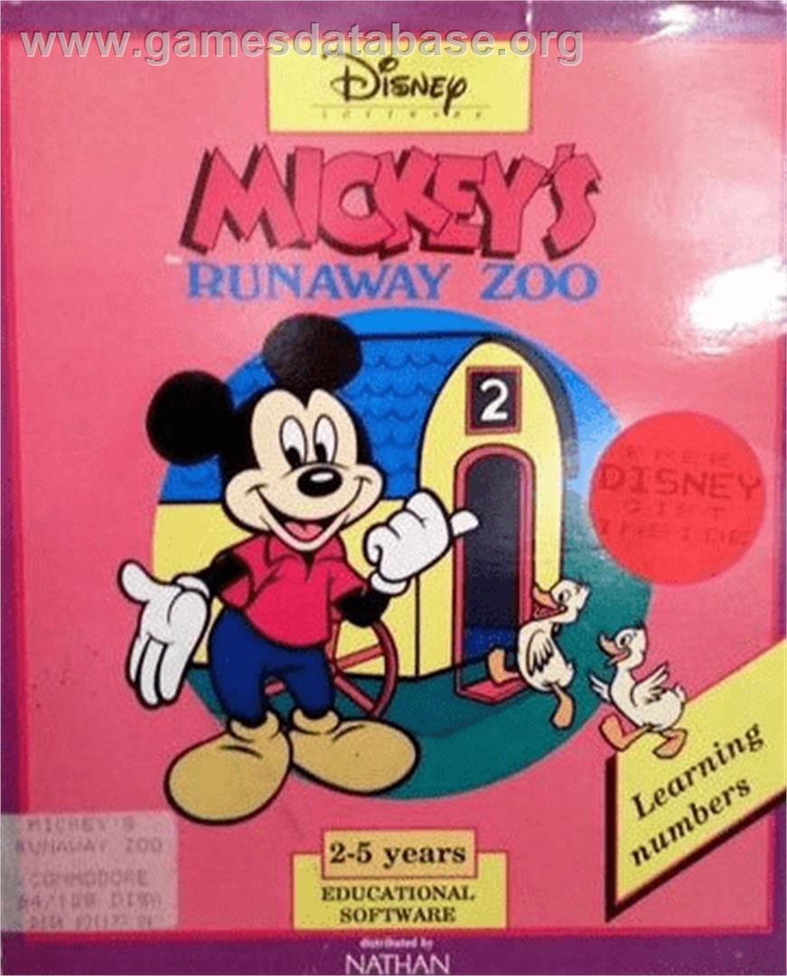 Mickey's Runaway Zoo - Commodore 64 - Artwork - Box