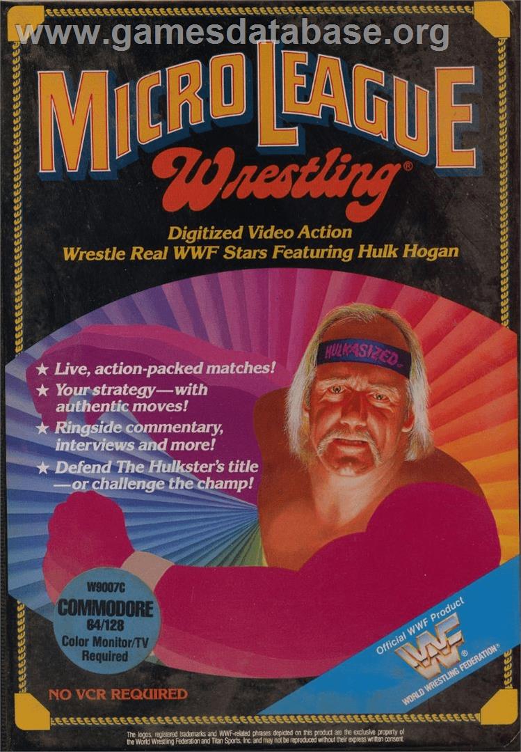 MicroLeague Wrestling - Commodore 64 - Artwork - Box