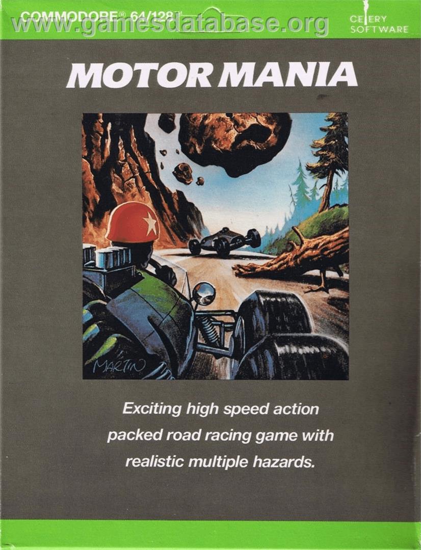 Motor Mania - Commodore 64 - Artwork - Box